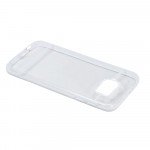 Wholesale Samsung Galaxy S6 Edge Transparent Gummy Hybrid Case (White)